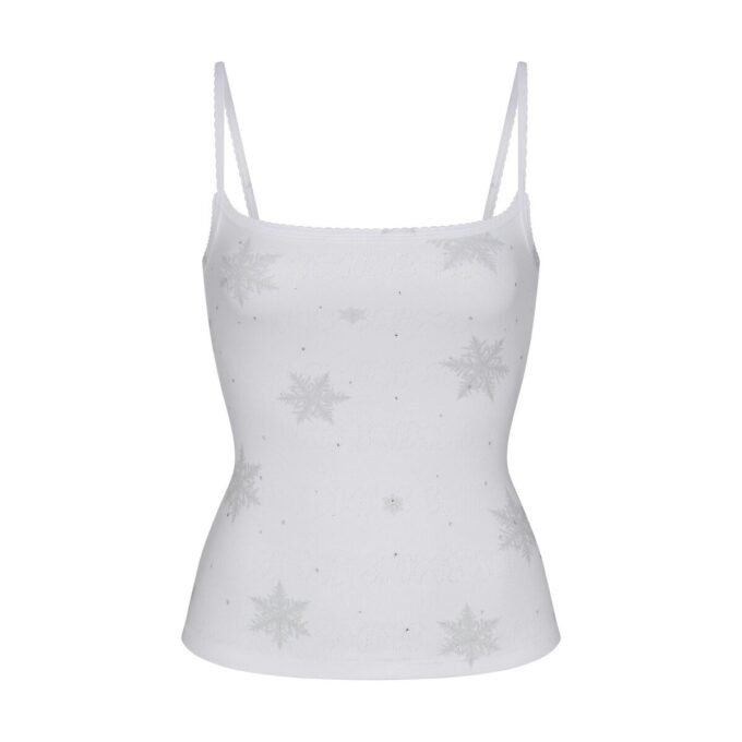 LOGO PLYS POINTELLE RHINESTEN TANKBØJ