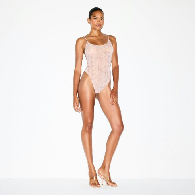 MÆLKEBLOMST TRANSPARENT CAMI-BODYSUIT