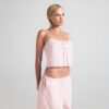Natbluse i bomuldspoplin