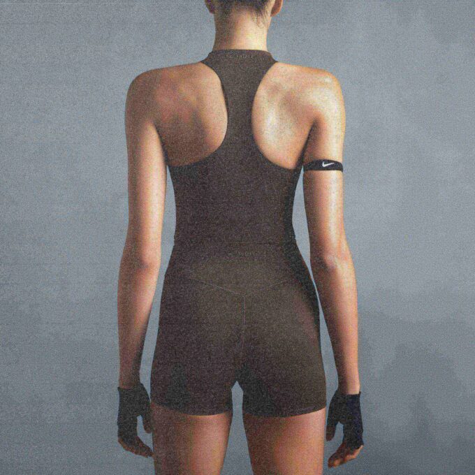 NikeSKIMS MAT RACER-TANK MED HØJ HALS