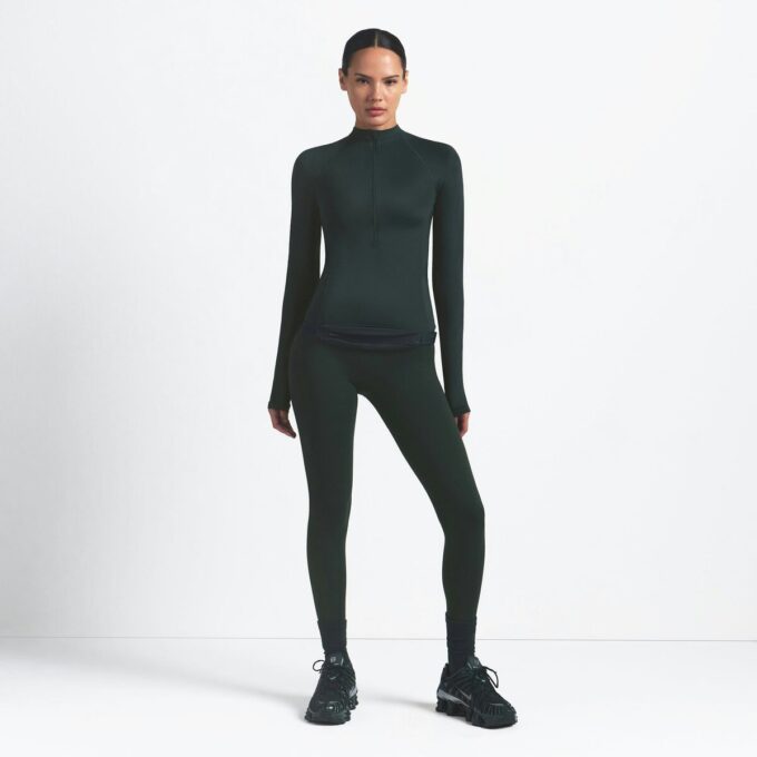 NikeSKIMS SHINE LANGE ÆRMER MED HALV LYNLÅS