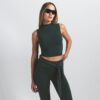 NikeSKIMS VINTAGE SØMLØS BH-TOP MED HØJ HALS