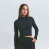 NikeSKIMS VINTAGE SØMLØS CROP TOP MED HØJ HALS
