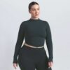 NikeSKIMS VINTAGE SØMLØS CROP TOP MED HØJ HALS