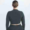 NikeSKIMS VINTAGE SØMLØS CROP TOP MED HØJ HALS