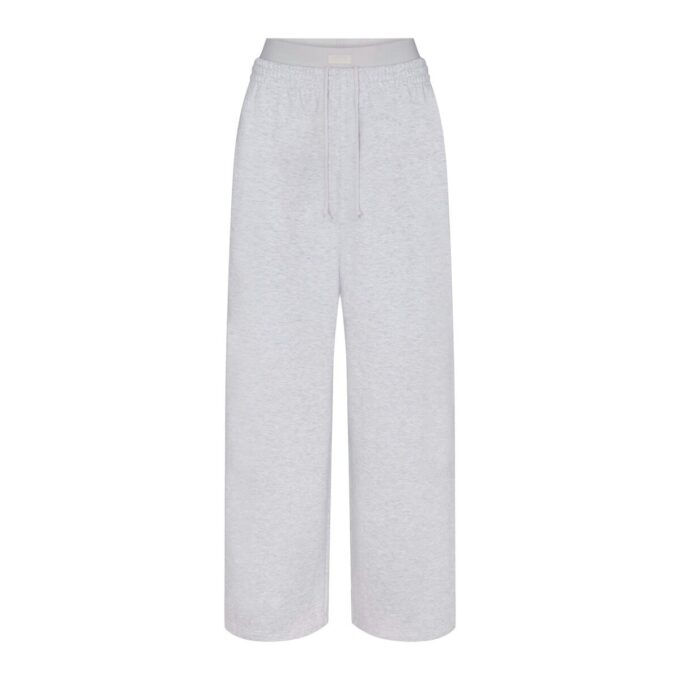 OVERSIZED BUKSER I BOMULDSFLEECKE MED DOBBELT LIV