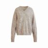 OVERSIZED ULD OG CASHMERE TRØJE MED V-HALS