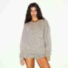 OVERSIZED ULD OG CASHMERE TRØJE MED V-HALS