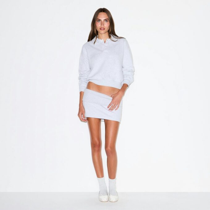 POLO-SWEATSHIRT I BOMULDSFLEEC