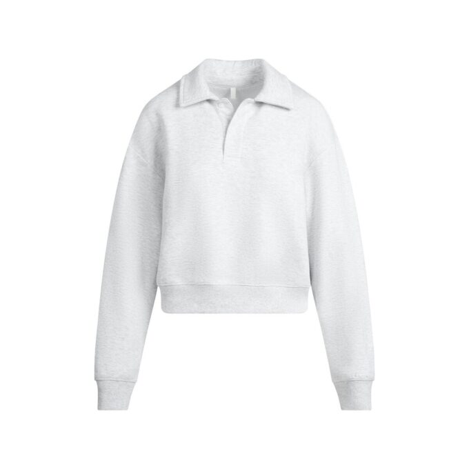 POLO-SWEATSHIRT I BOMULDSFLEEC