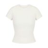 RIBBEDE BOMULDST-T-SHIRT