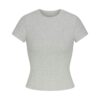 RIBBEDE BOMULDST-T-SHIRT