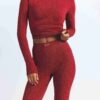 RIBBEDE LEGGINGS I BOMULD