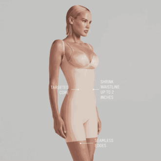 SKIMS BODY CORE SCULPT ÅBEN BRYST MIDTLÅR-BODYSUIT