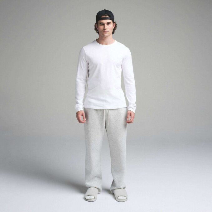 SKIMS BOMULD HERRE KLASSISK LANGERMET T-SHIRT