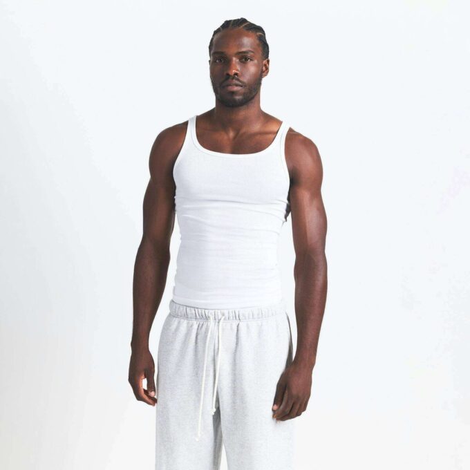 SKIMS BOMULD HERRE RIBBELT TANKTOP 3-PAK