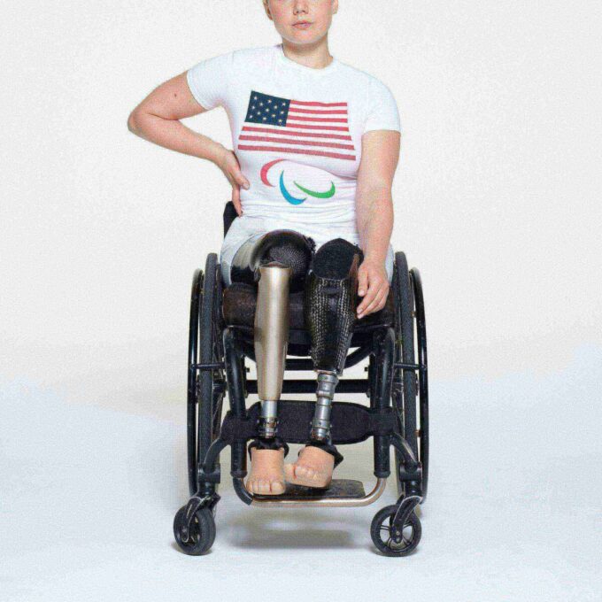 SKIMS TIL TEAM USA PARALYMPISK T-SHIRT I BOMULD