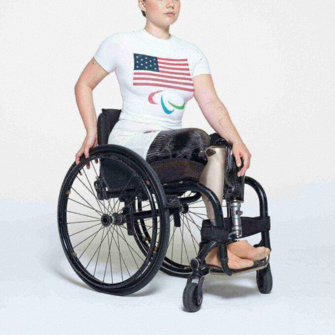 SKIMS TIL TEAM USA PARALYMPISK T-SHIRT I BOMULD
