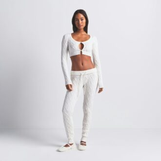 STRIKKET CARDIGAN MED KORT STRIKKET JACKET