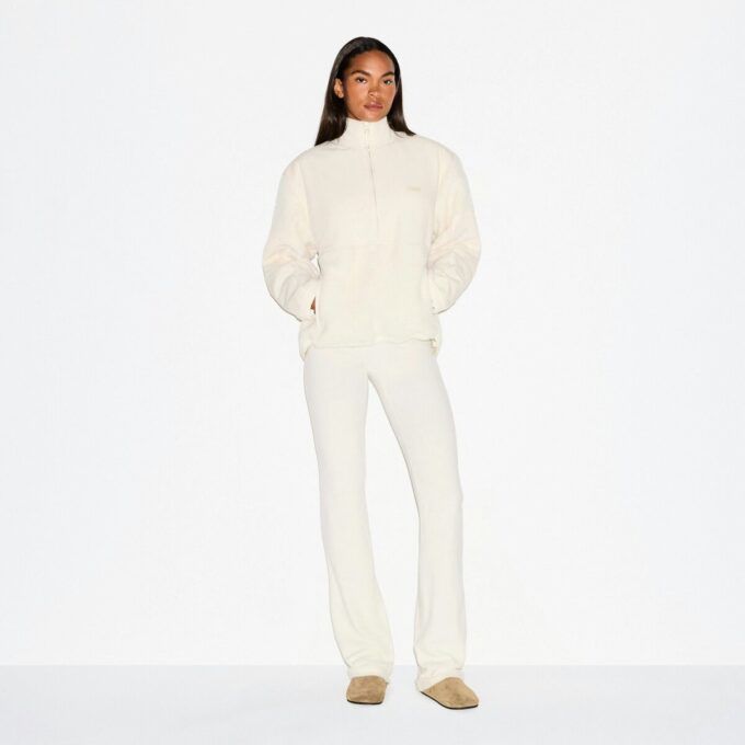 TEDDY OVERSIZED TRØJE MED HALV LYNLÅS