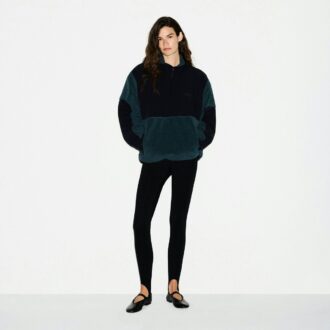 TEDDY OVERSIZED TRØJE MED HALV LYNLÅS