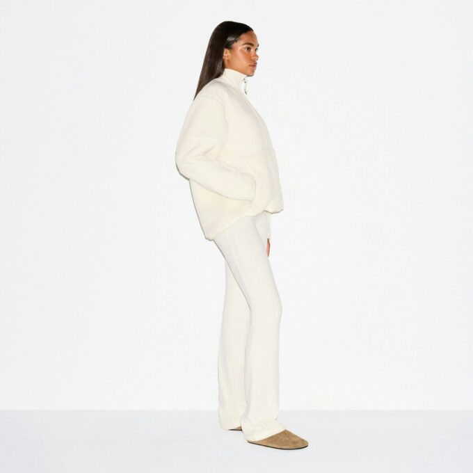 TEDDY OVERSIZED TRØJE MED HALV LYNLÅS