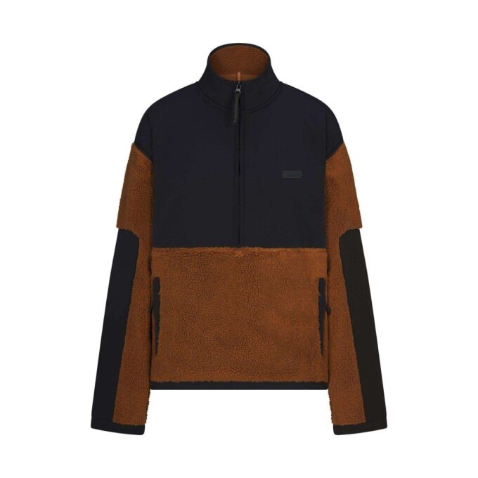 TEDDY OVERSIZED TRØJE MED HALV LYNLÅS