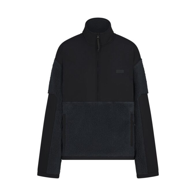 TEDDY OVERSIZED TRØJE MED HALV LYNLÅS