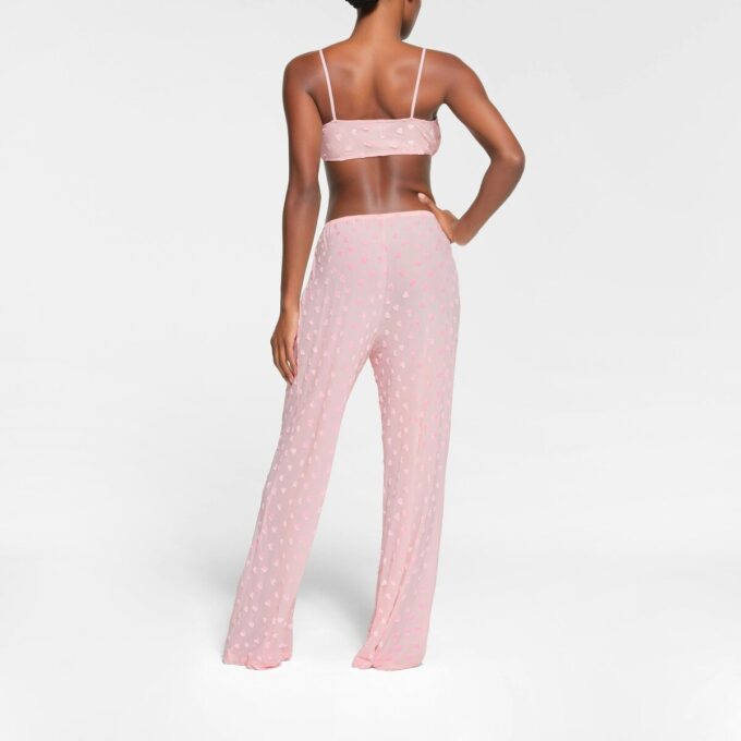 TRANSPARENT FLØJLSBRALETTE MED BINDING FORAN