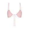 TRANSPARENT FLØJLSBRALETTE MED BINDING FORAN