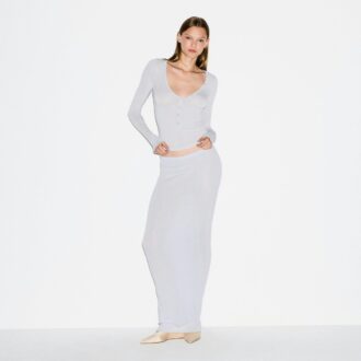 TRANSPARENT MODAL LANGE ÆRMER HENLEY