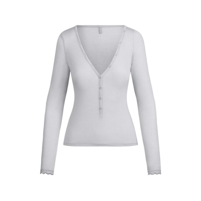 TRANSPARENT MODAL LANGE ÆRMER HENLEY