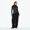 TRANSPARENT MODAL LANGE ÆRMER TURTLENECK-BODYSUIT