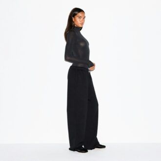 TRANSPARENT MODAL LANGE ÆRMER TURTLENECK-BODYSUIT