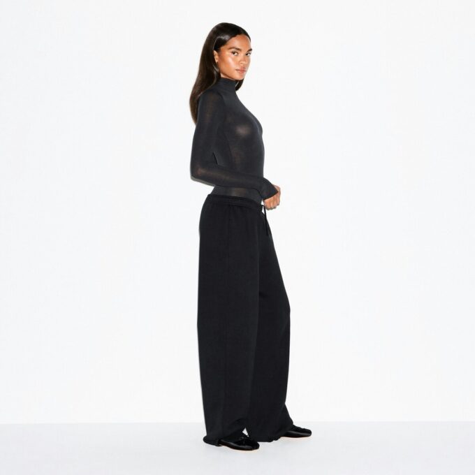 TRANSPARENT MODAL LANGE ÆRMER TURTLENECK-BODYSUIT