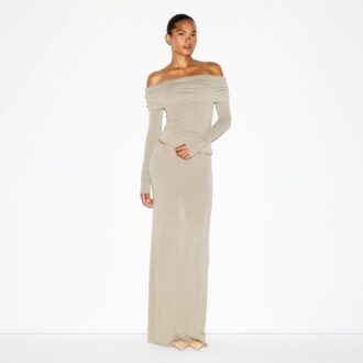 TRANSPARENT MODAL OFF THE SHOULDER TOP