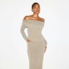 TRANSPARENT MODAL OFF THE SHOULDER TOP