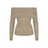 TRANSPARENT MODAL OFF THE SHOULDER TOP