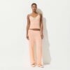 TRANSPARENT RIB-BLONDE CAMI