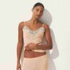 TRANSPARENT RIB-BLONDE CAMI