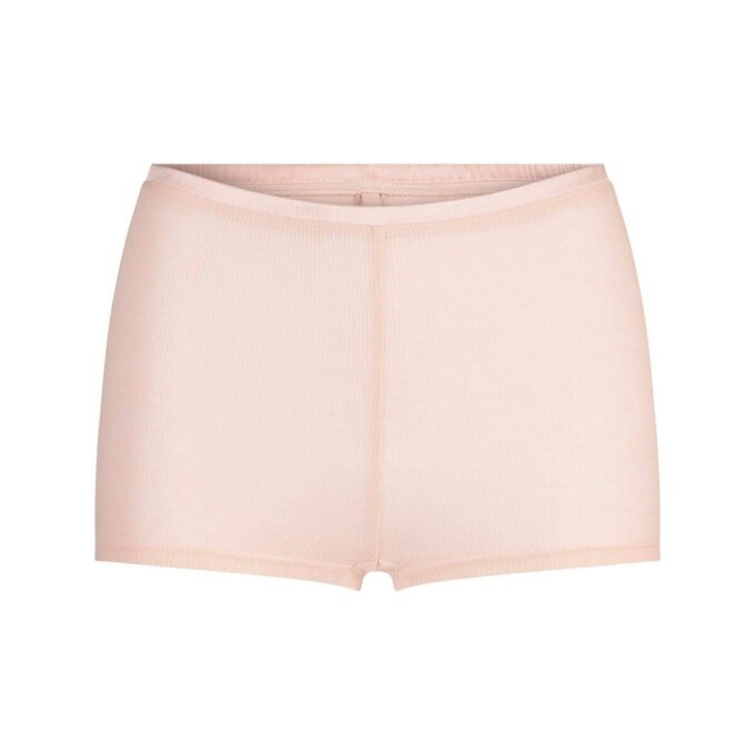 TRANSPARENT RIB-BLONDE CAMI OG SHORTS SÆT