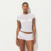 TRANSPARENT RIB T-SHIRT