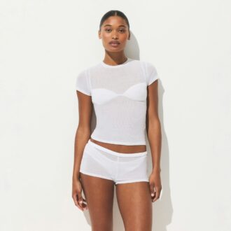 TRANSPARENT RIB T-SHIRT