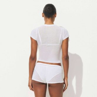 TRANSPARENT RIB T-SHIRT