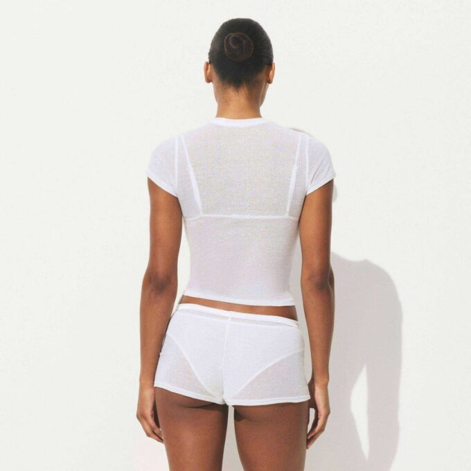 TRANSPARENT RIB T-SHIRT