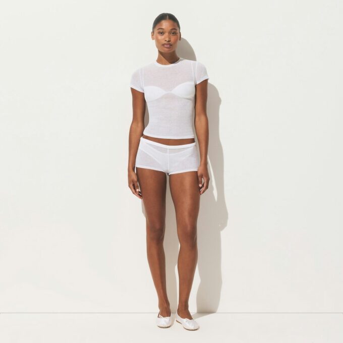 TRANSPARENT RIB T-SHIRT