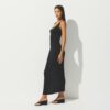 TRANSPARENT RIBBEDE LANG KJOLE
