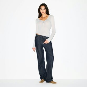 TRANSPARENT RIBBEDE LANGE ÆRMER HENLEY