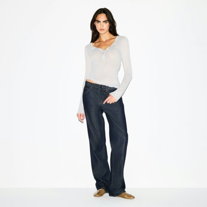 TRANSPARENT RIBBEDE LANGE ÆRMER HENLEY
