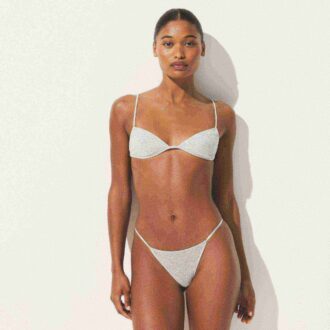 TRANSPARENT RIBBEDE SKIMPIGE TREKANTE BRALETTE